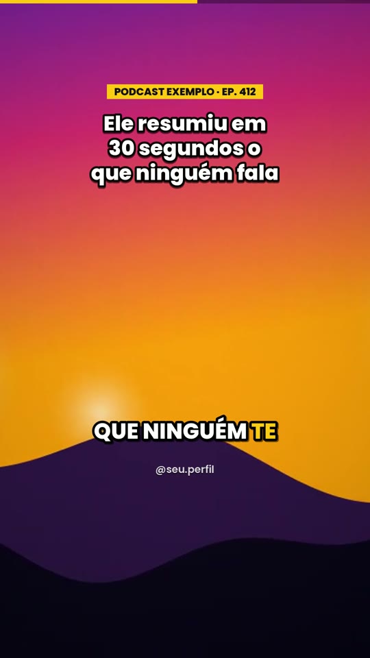 Prévia da moldura Podcast